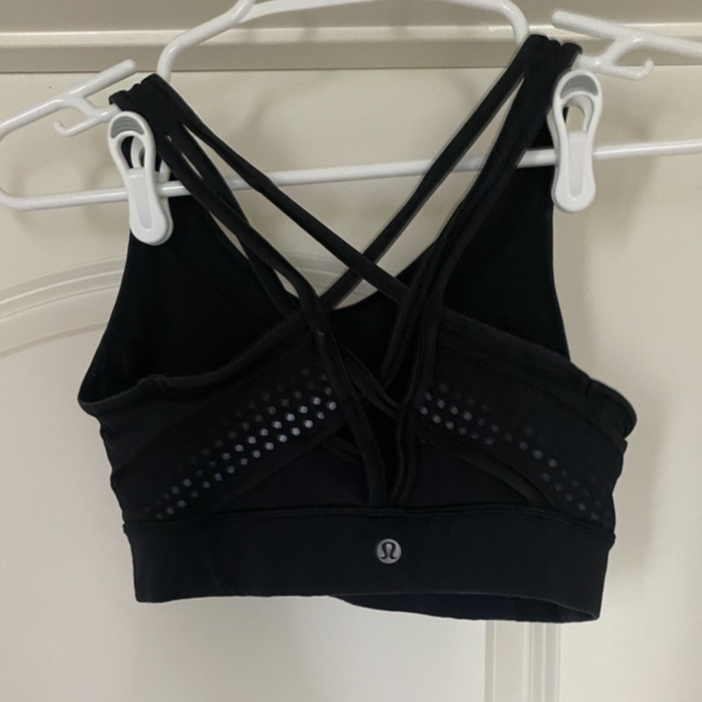 Lululemon Strap It Like Its Hot Bra, black, size 6